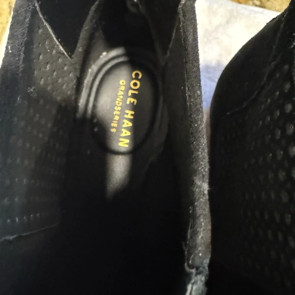 Cole Haan Women's Suede Black Ankle Booties - Picture 2 of 8